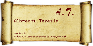 Albrecht Terézia névjegykártya