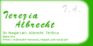 terezia albrecht business card