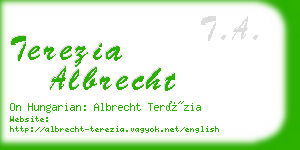 terezia albrecht business card